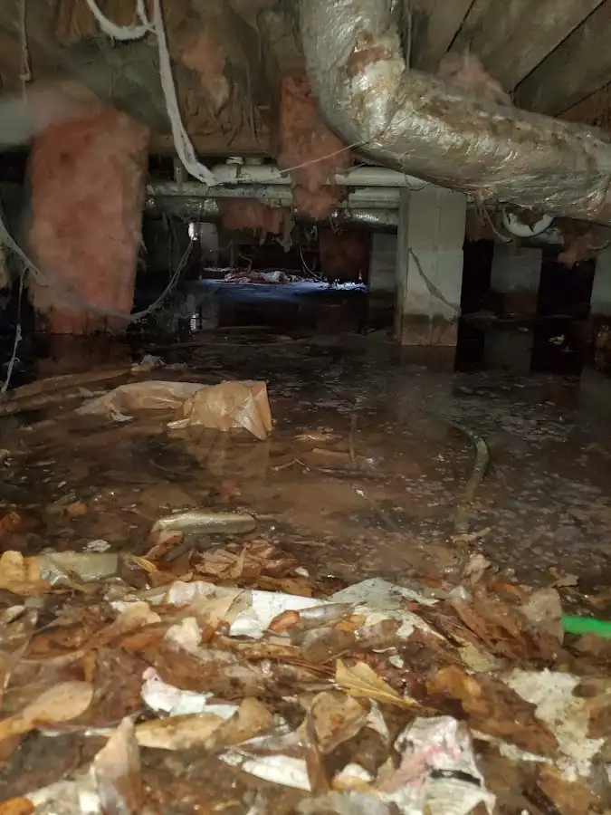 Crawl space flood assessment for Commercial Water Damage Restoration in Sayreville